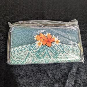 Polynesian- Tribal Floral Patterned Wallet